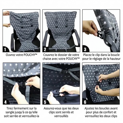 POUCHY™ — La chaise haute qui tient dans ton sac